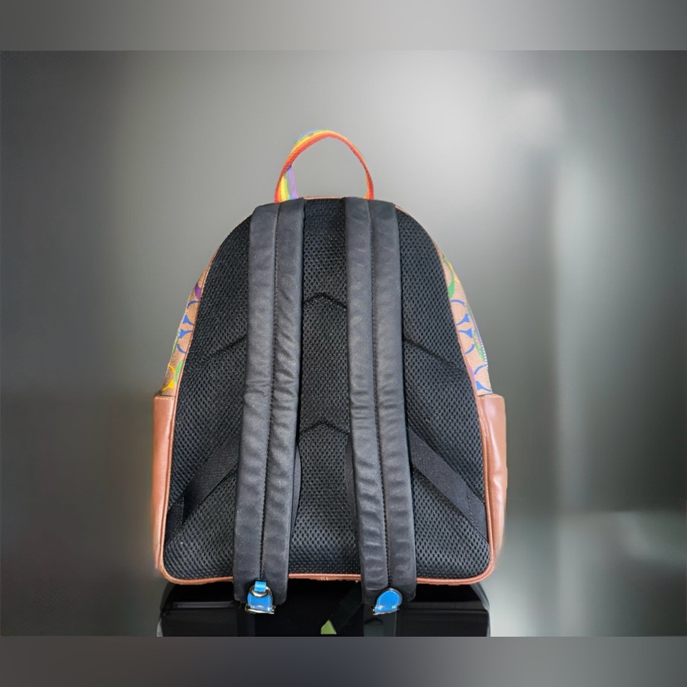 RARE LIKE NEW! Coach Backpack In Rainbow Canvas Multi PRIDE Bag Purses Designer🌈 - Picture 7 of 16